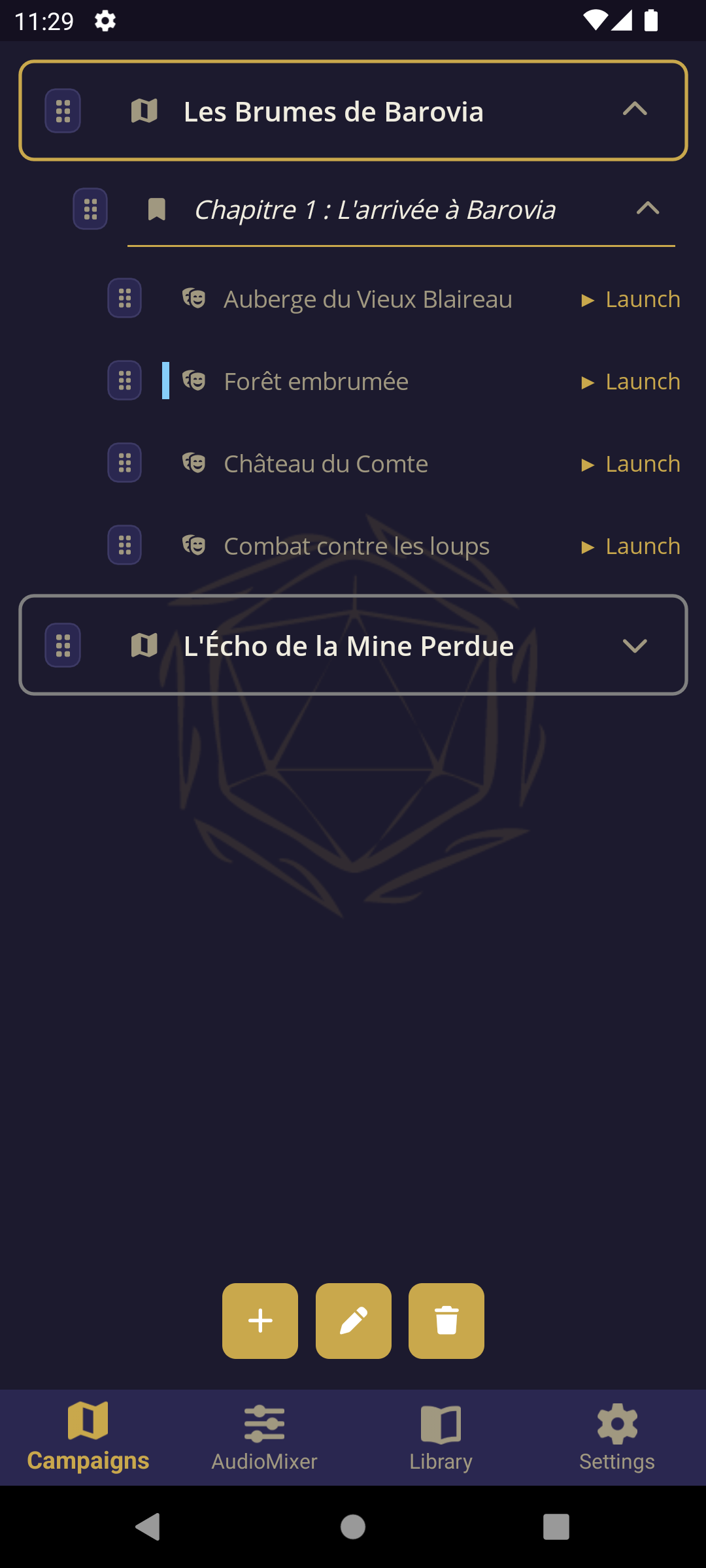 Organisation des campagnes